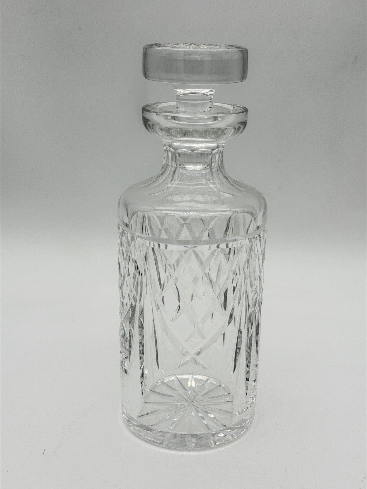 Vintage Waterford Crystal Ireland Cut Glass Etched Spirit Decanter w/Stopper
