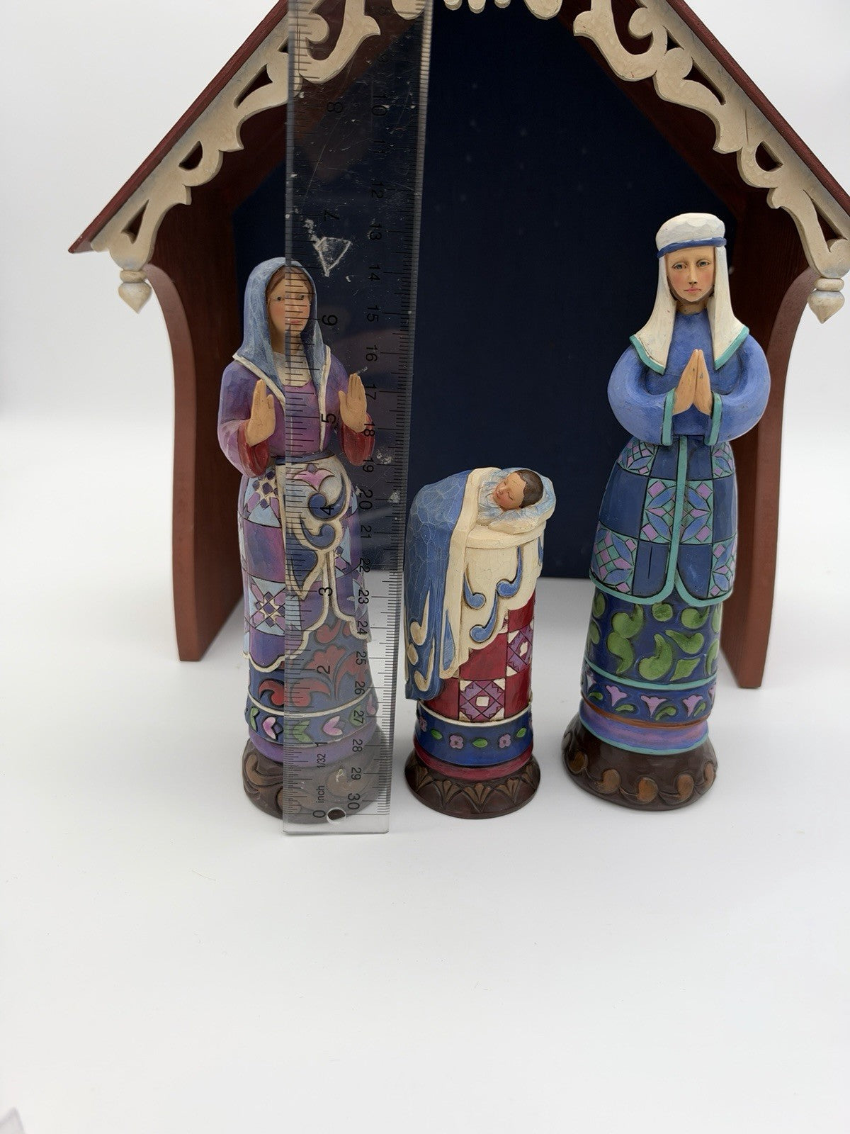 Jim Shore  Bethlehem's Miracle Heartwood Creek Nativity Figurines w Creche