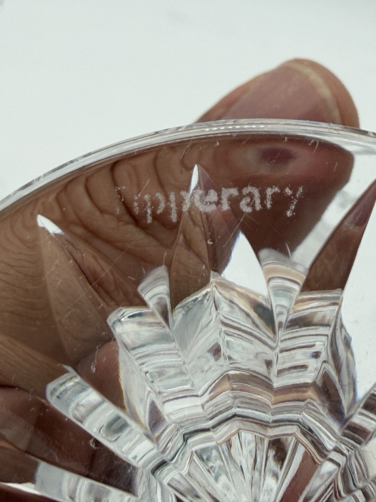 Tipperary Crystal Taper Candle Stick Holders Pair  Ireland 4.5" Clear Cut