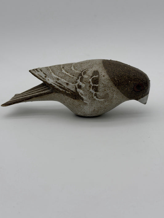 Andersen Design Studio Art Pottery Grosbeak Bird Figurine 6”x3” Vintage