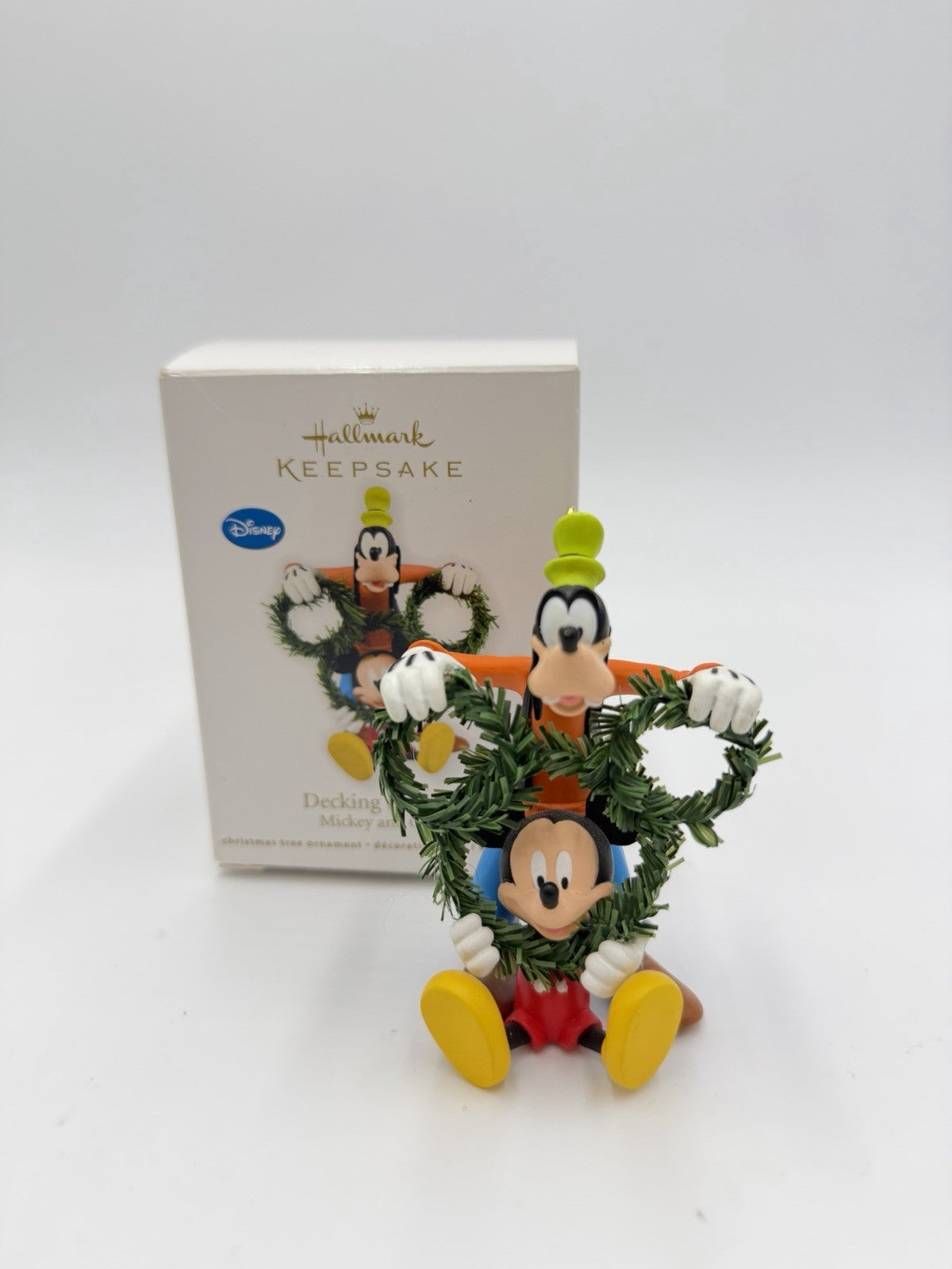 Hallmark Keepsake Decking The Halls Disney Mickey & Goofy Ornament