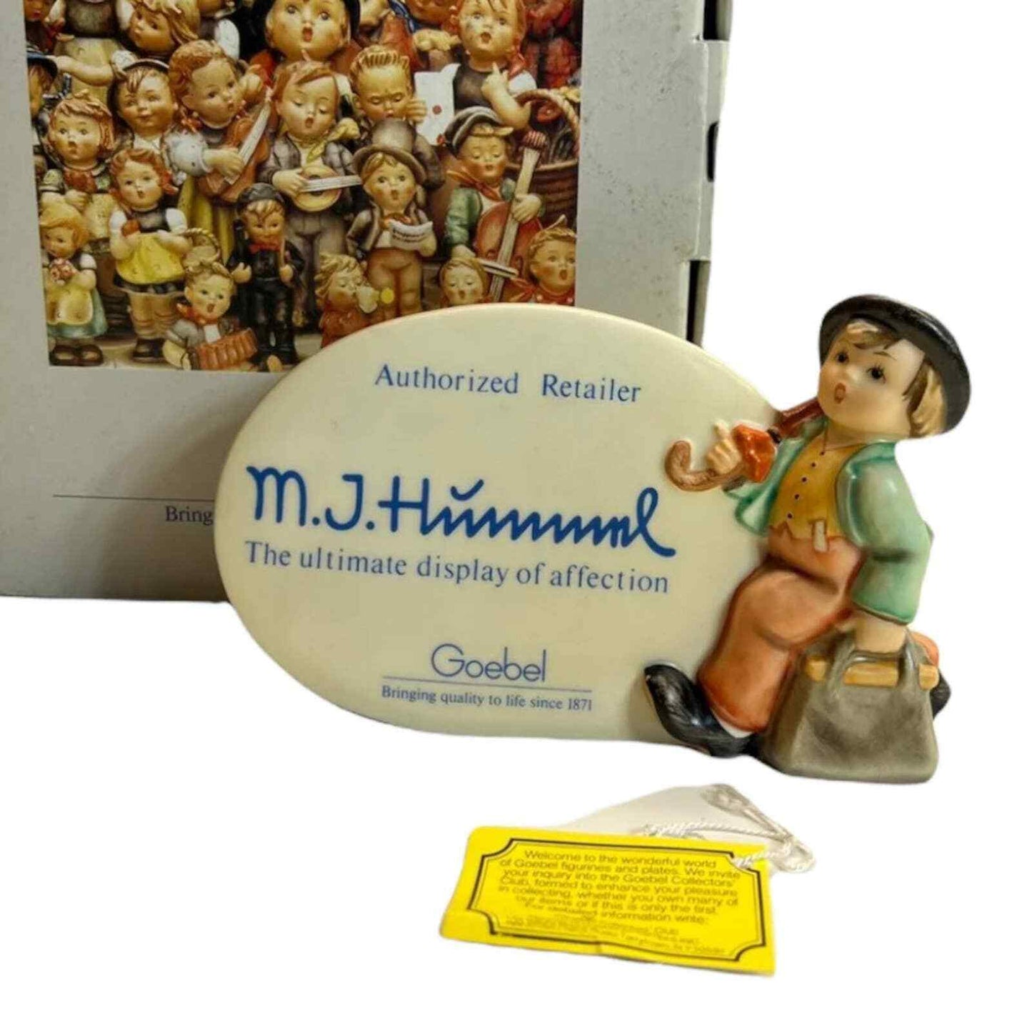 Goebel Hummel Plaque Merry Wanderer German Box Brand Logo Retailer Plaque 187