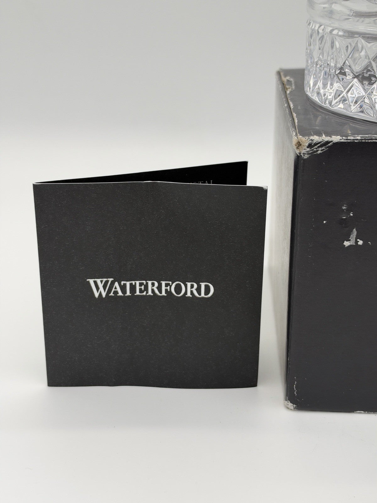 Waterford Crystal Slovene book of Kells Bottle Coaster Cut 5” Boxed Vintage