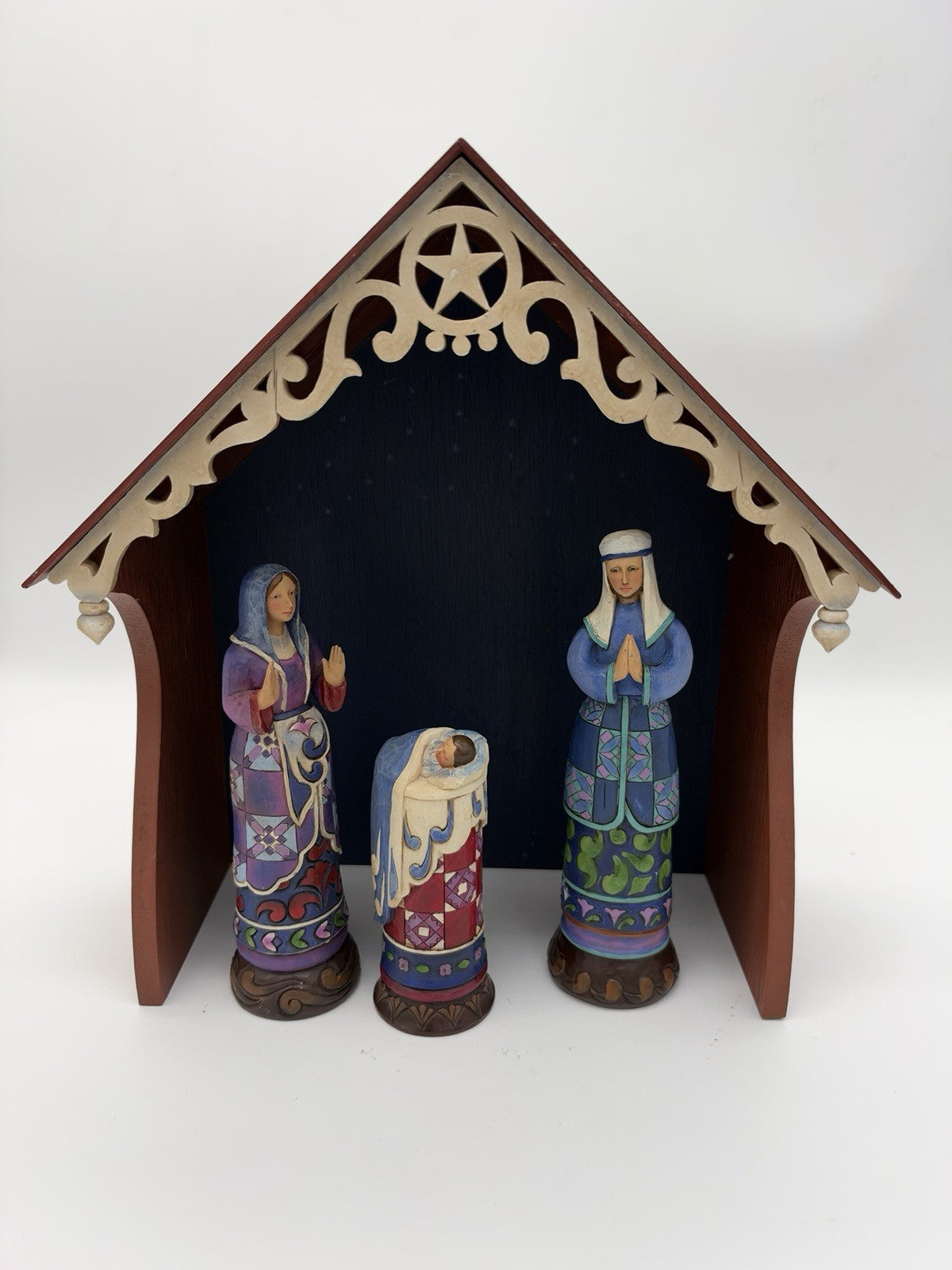 Jim Shore  Bethlehem's Miracle Heartwood Creek Nativity Figurines w Creche