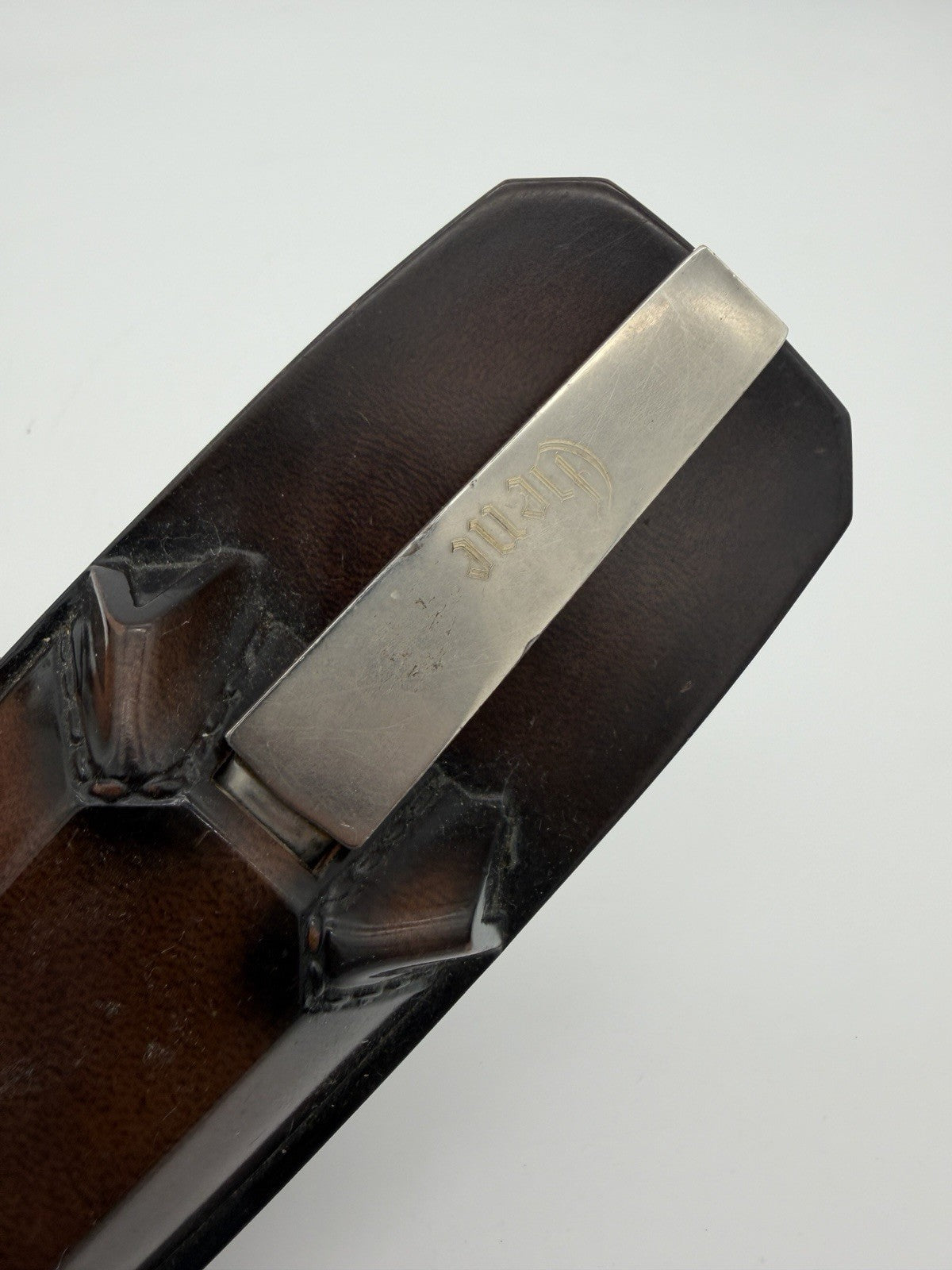 Vintage Matina Leather Case & Arthur Sam Italy Letter Opener Monogram Set