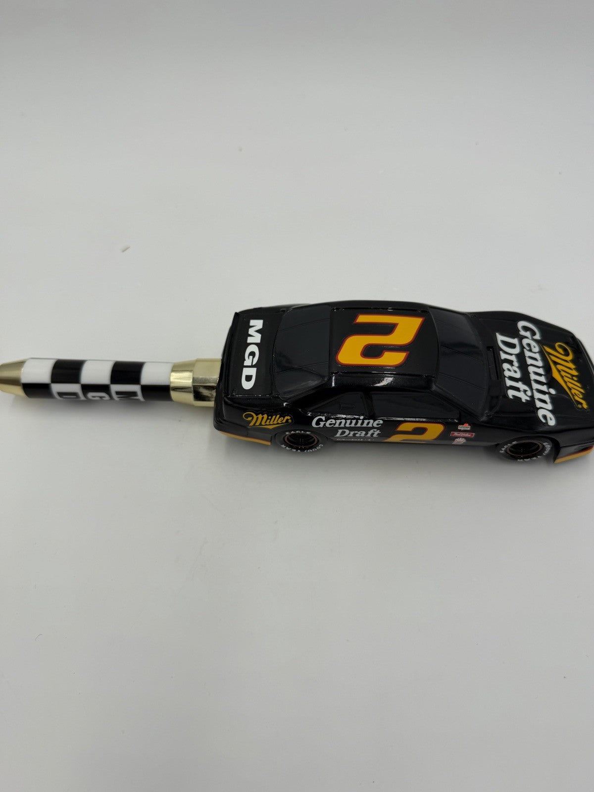 Miller Genuine Draft NASCAR BEER Tap Handle Racing Car MGD