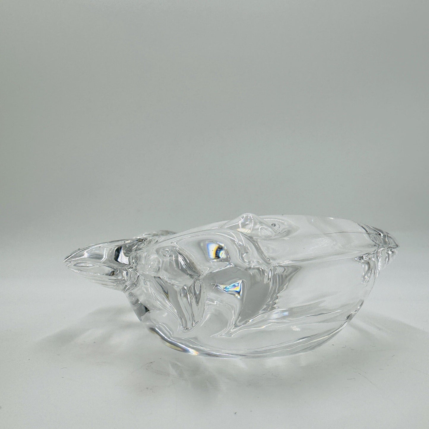 Fish Shaped Candy Trinket Art Vannes France Crystal Ring Dish 2”H x 6.5"L
