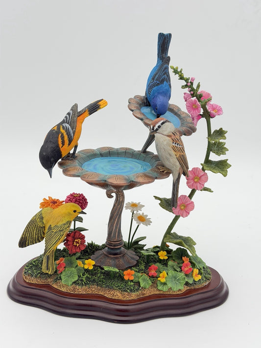 The Danbury Mint Summertime Beauties by Bob Guge Bird Figurine Bird Imperfect