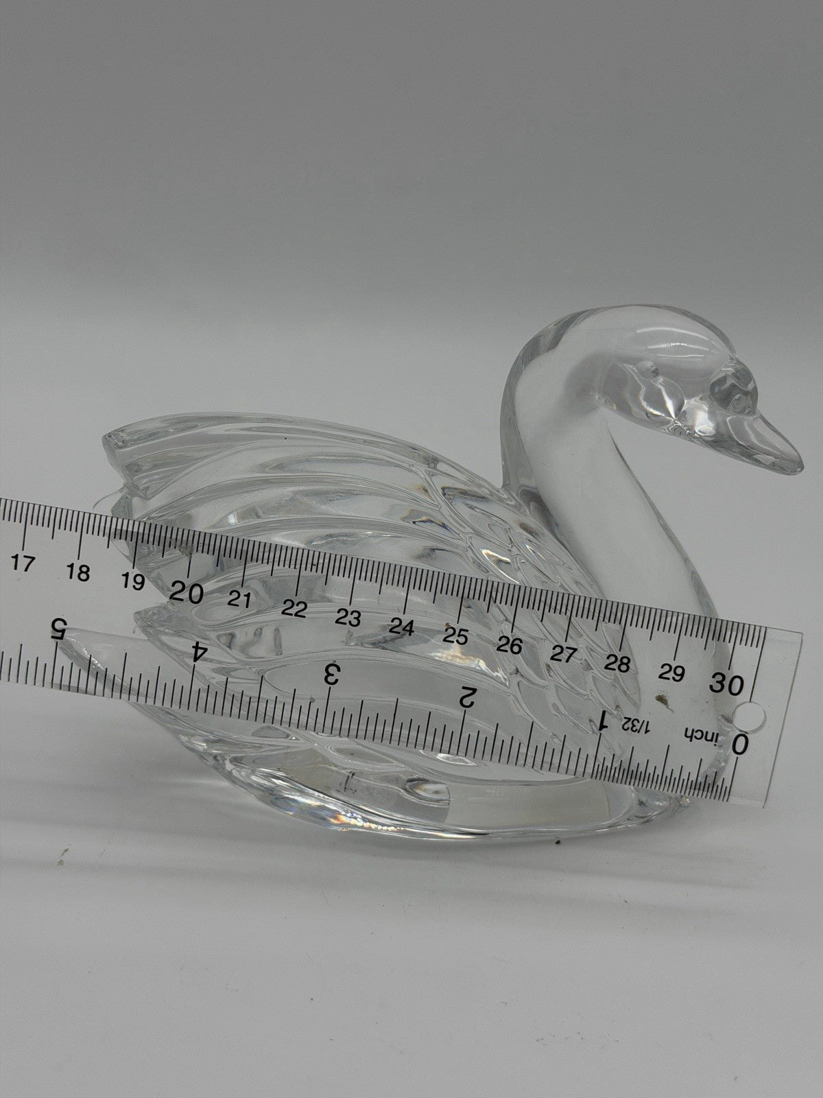Vintage Waterford Crystal Swan Ireland Paperweight Figurine  5 1/2" Sticker