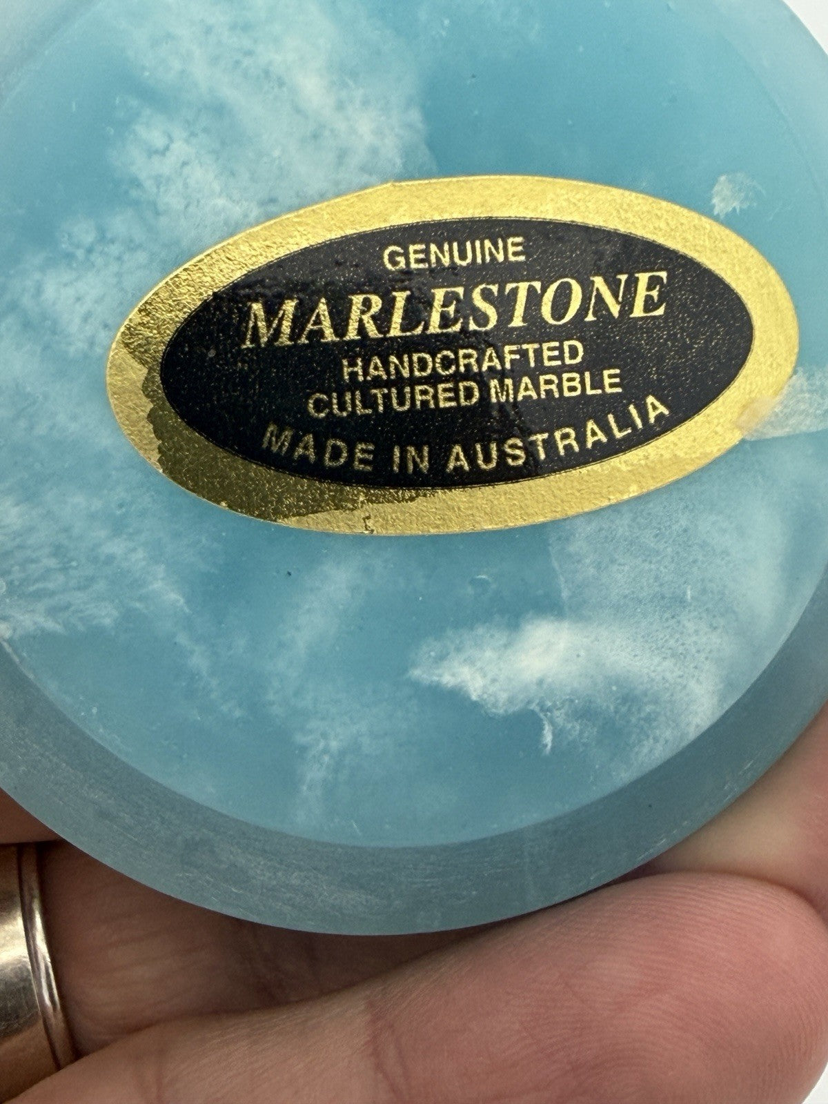 Genuine Marlestone Koala Bear & Baby Blue Australia Trinket Box Vintage