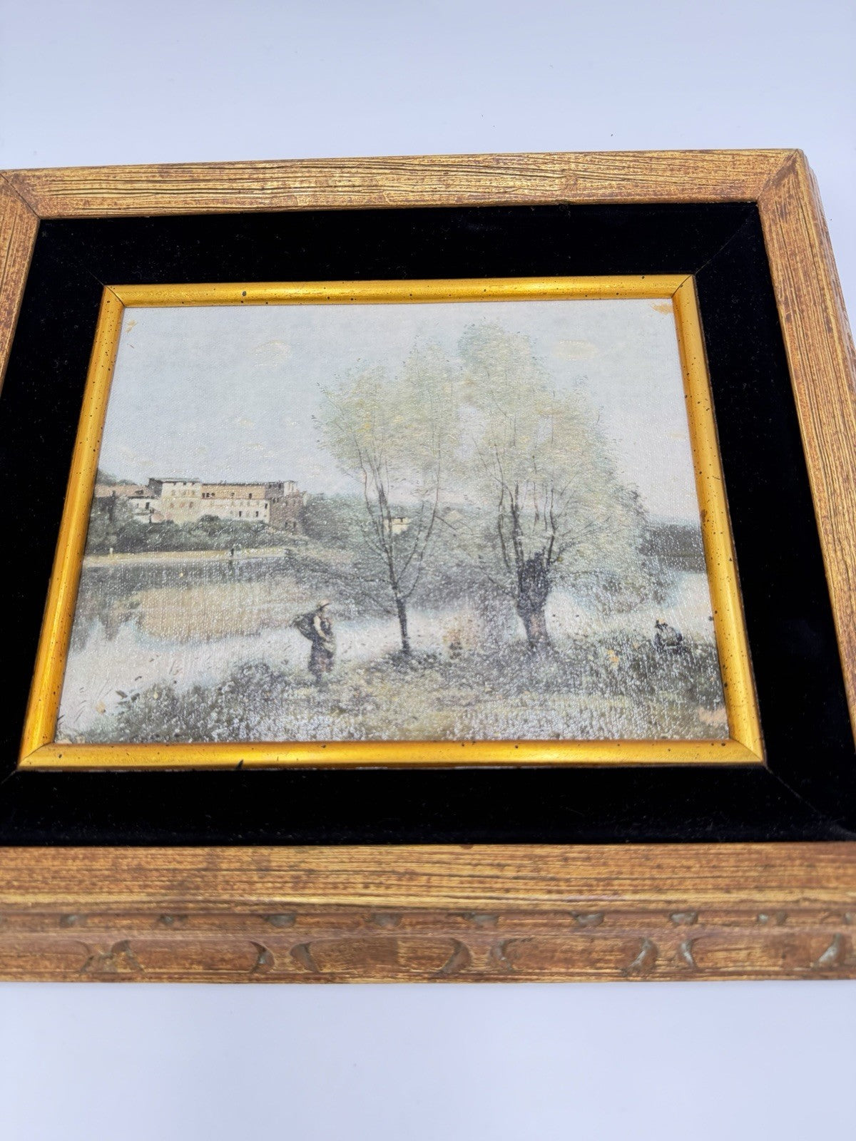 Antique Corot Signed French Oil Painting Jean-Baptiste-Camille 16”x14”