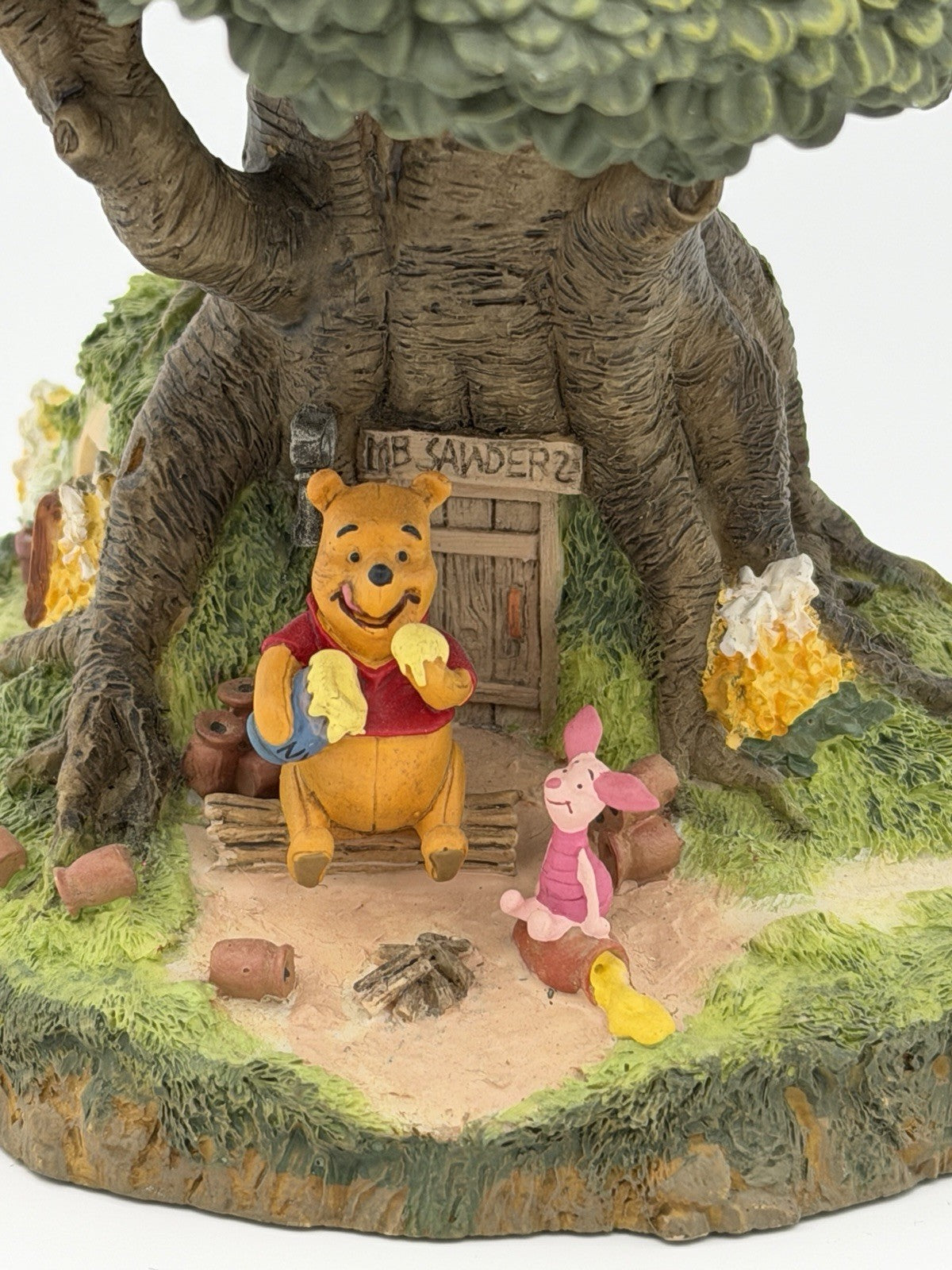 Danbury Mint Pooh’s House Winnie The Pooh Cold Cast Porcelain Figurine Disney
