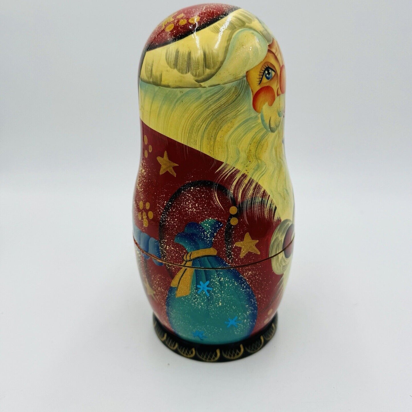 Matpeha Matryoshka Doll 9in Christmas Santa Handmade Decorative Painted