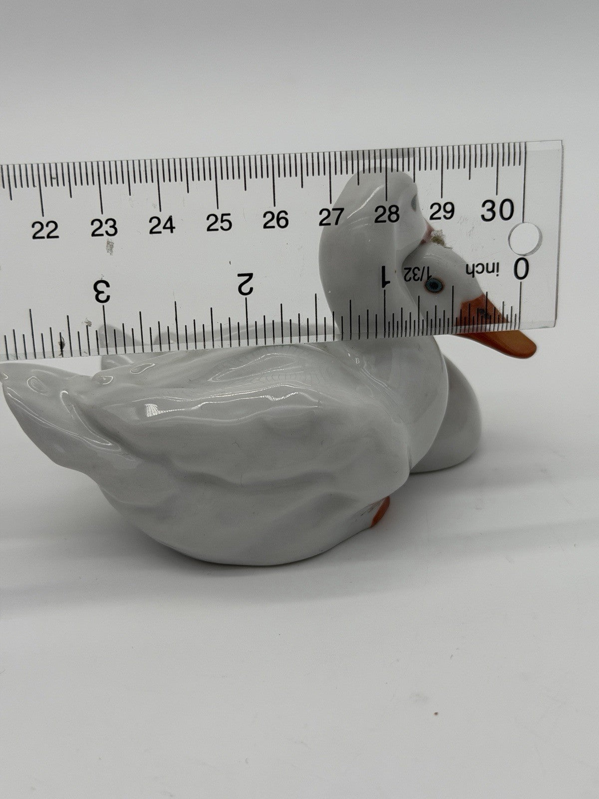 Herend Hungary Porcelain Ducks White Hand Painted 1950 Vtg Figurine