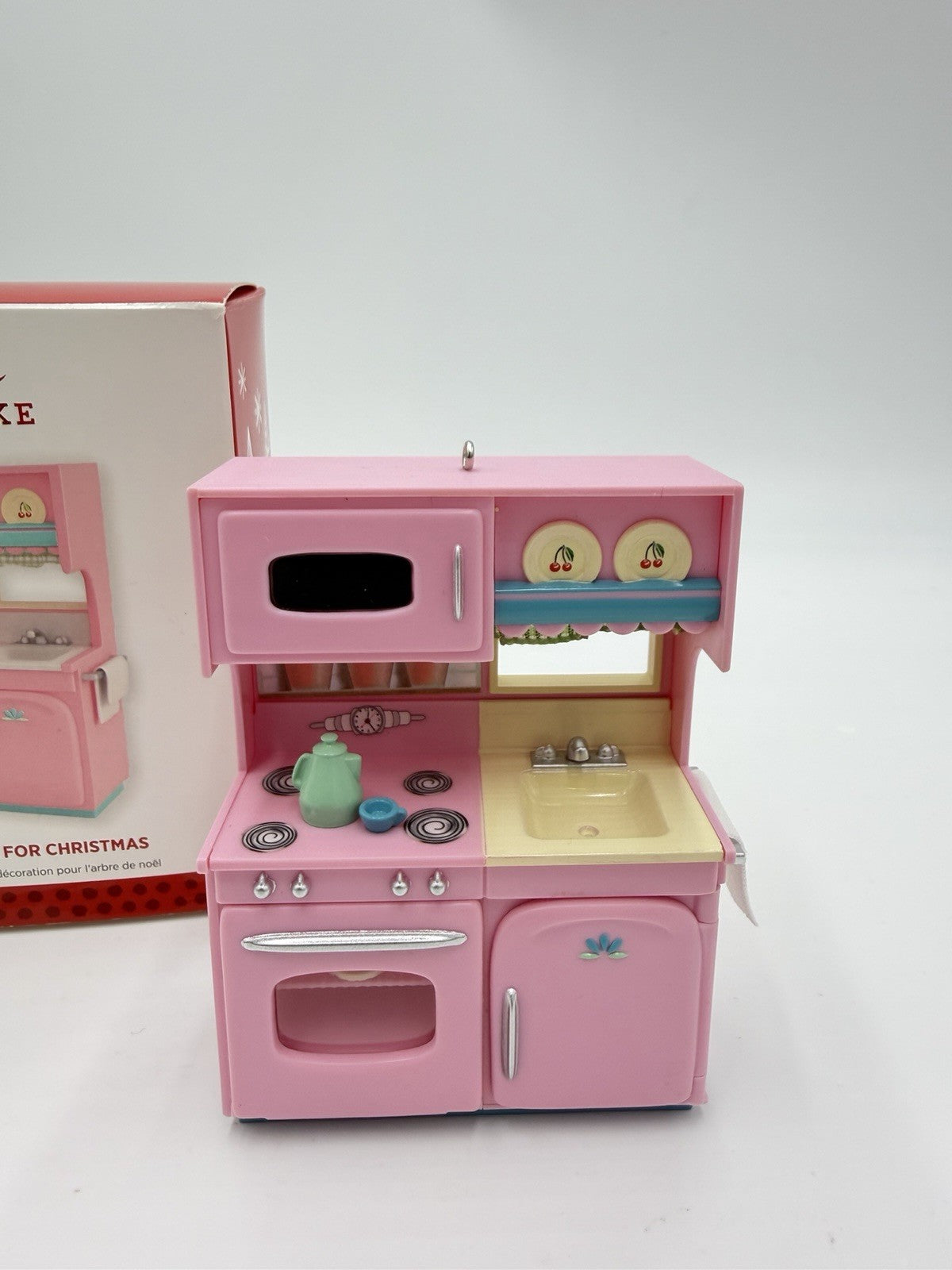 HALLMARK Keepsake A KITCHENETTE For Christmas Pink Ornament  2013 Boxed