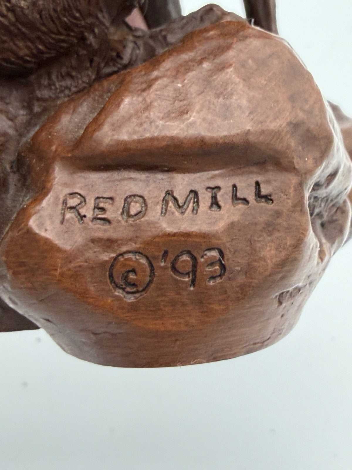 Rare Red Mill MFG Sculptures USA Fox Carved Resin Rustic Figurine 5”