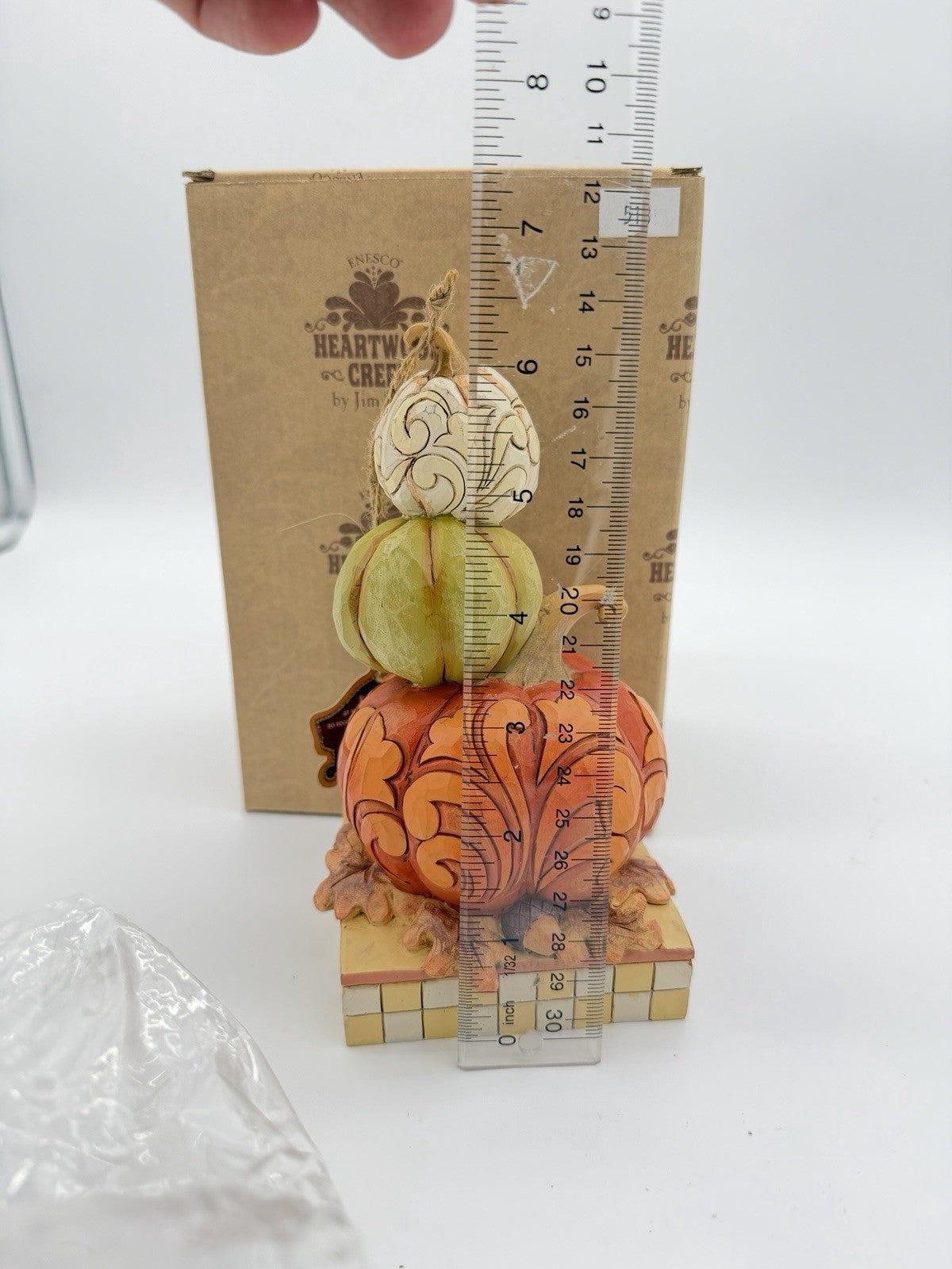 Jim Shore Pumpkin Spice and Everything Nice Stacked Pumpkins W/Box Figurine