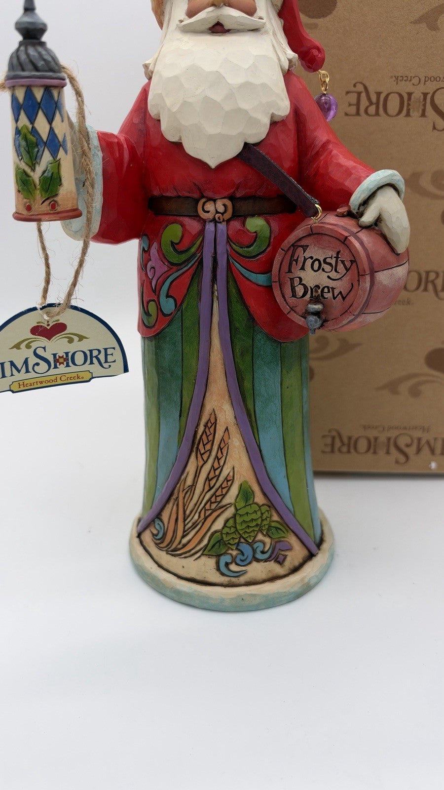 Rare Jim Shore Heartwood Creek Christmas Spirits Santa A toast to good tidings