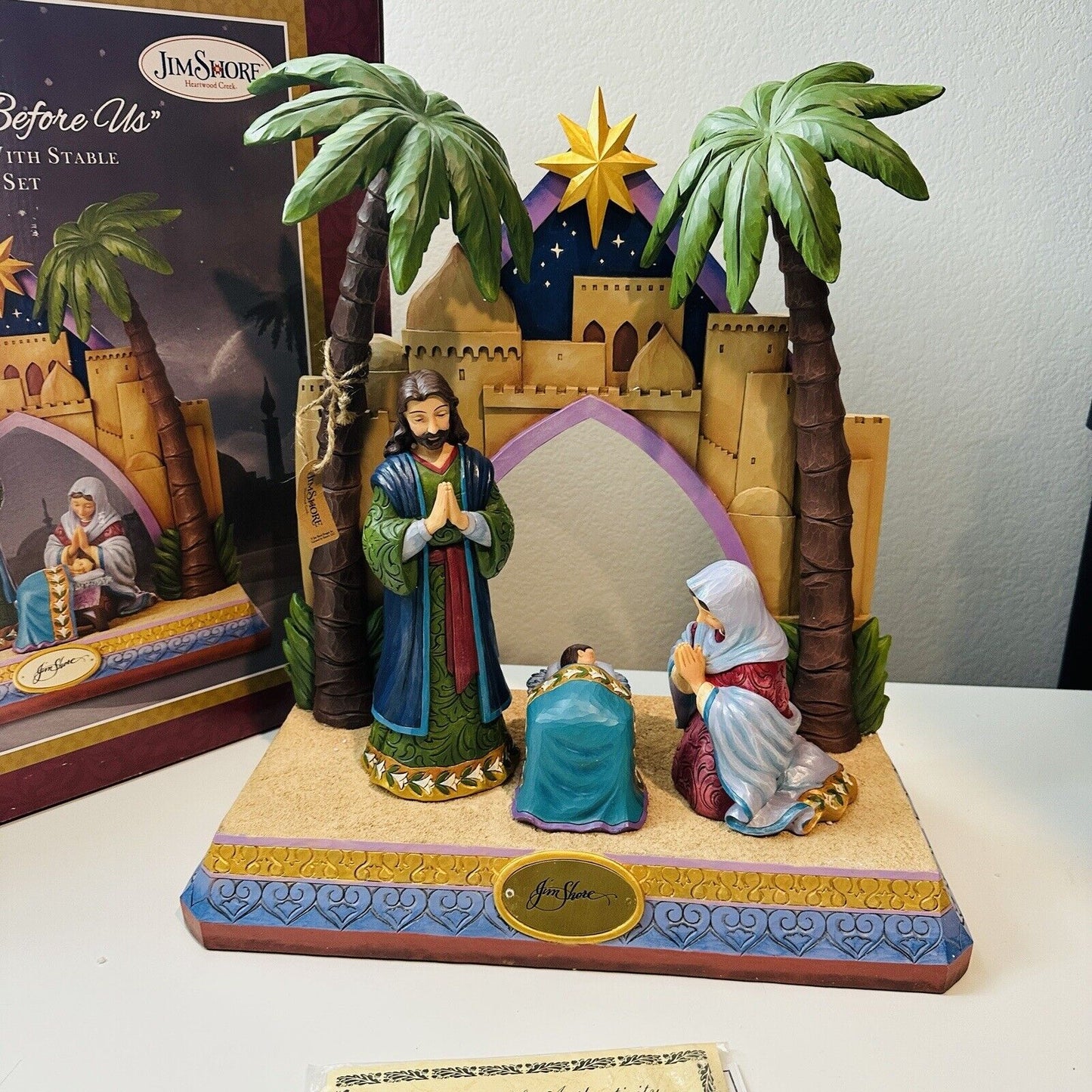 Large Jim Shore A Savior Before Us 500/750 Christmas Nativity Scene Holy Family