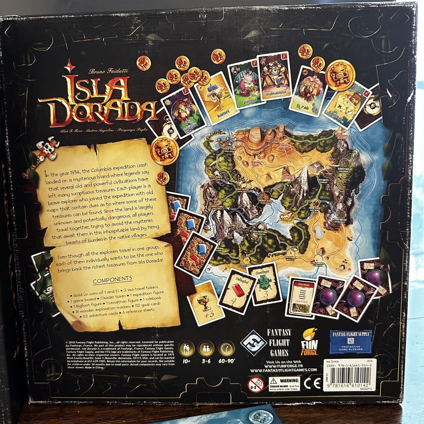 Fantasy Flight Isla Dorada Board Game 2010 Complete 3-6 Players Figurines Fun