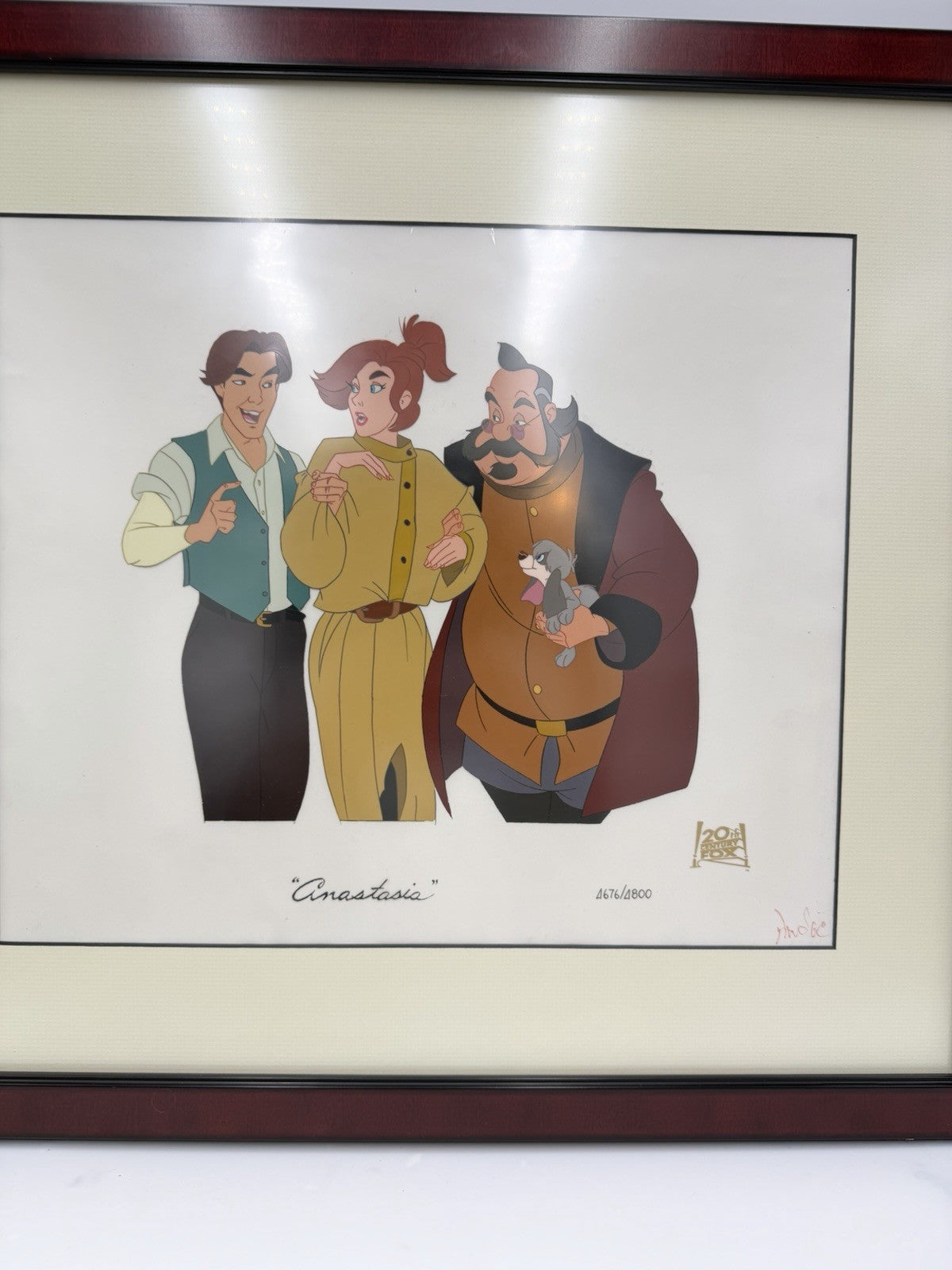 Vtg ANASTASIA Limited-Edition Hand-Painted Animation 4676/4800 Signed /COA