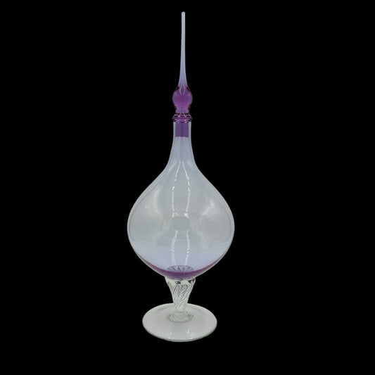 Global Views Art Glass Genie Bottle Purple Decanter Italy Julia Buckingham