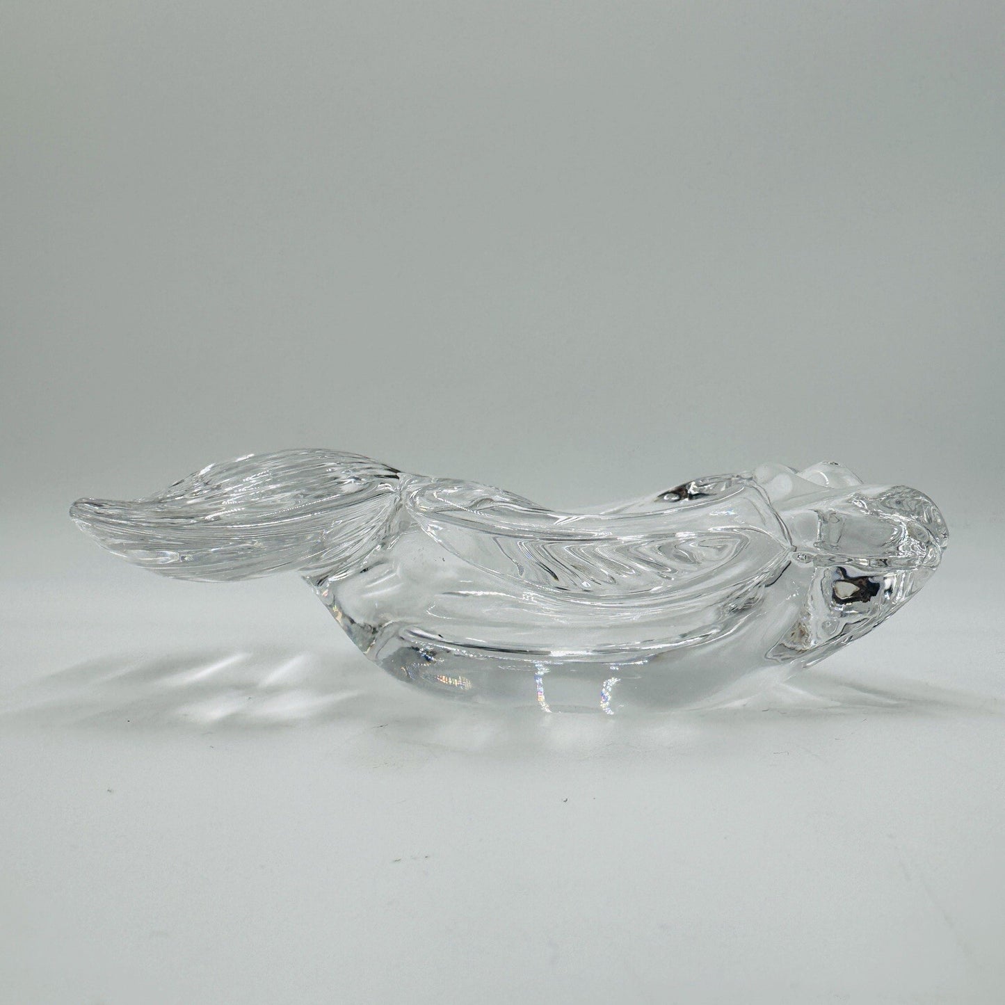 Fish Shaped Candy Trinket Art Vannes France Crystal Ring Dish 2”H x 6.5"L