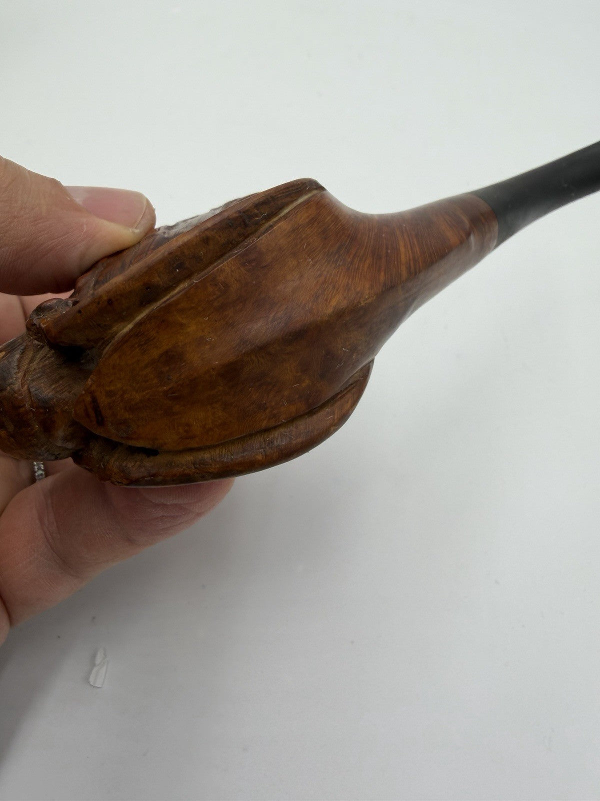 Antique Sommer Paris Wood Carved Horse Head Algerian Briar Tobacco Pipe