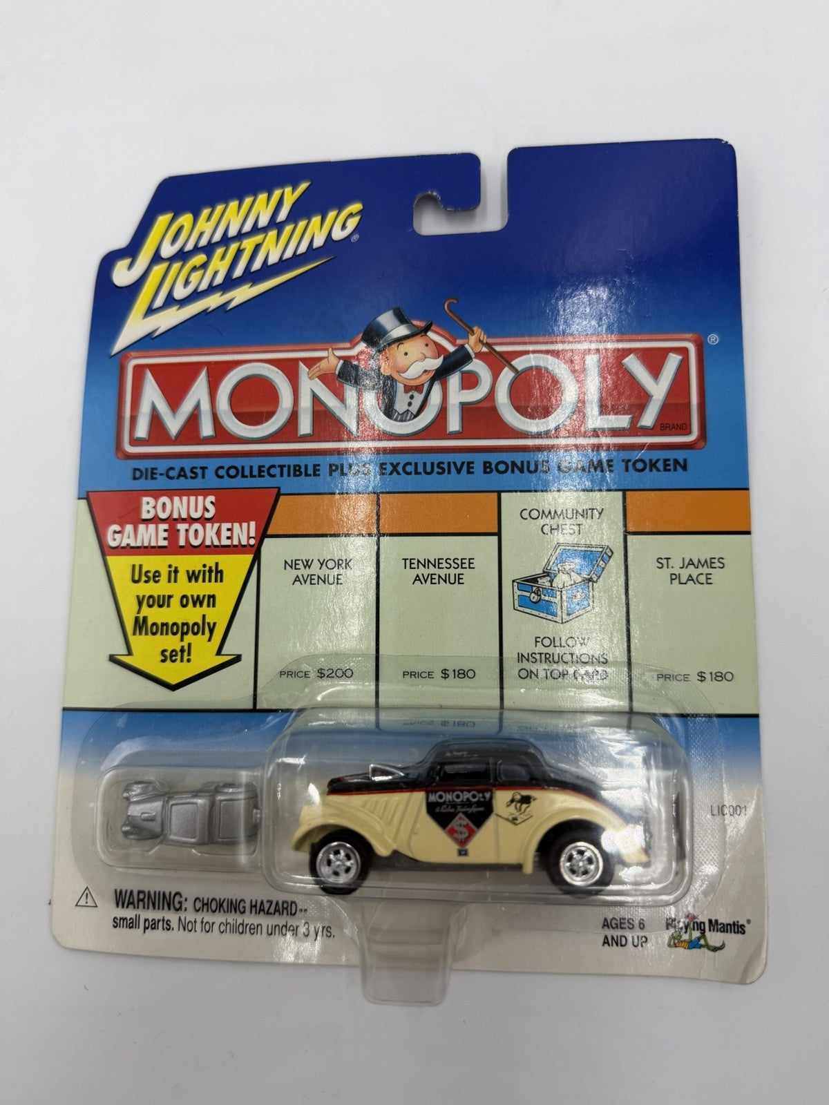 Johnny Lightning Die-cast  Monopoly Willys - With Game Token Car Sealed New