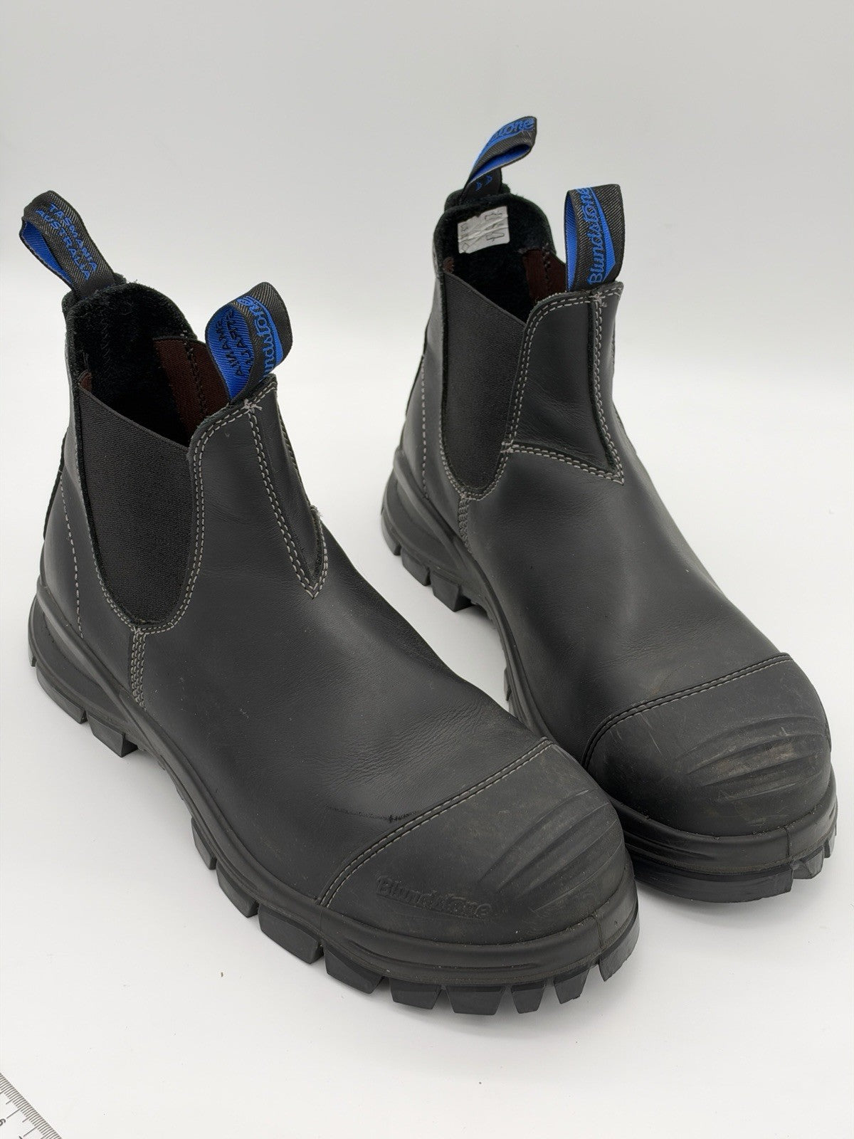 Blundstone 990 Safety Boots Mens Size 11 Chelsea Steel Toe Workwear Shoes Black
