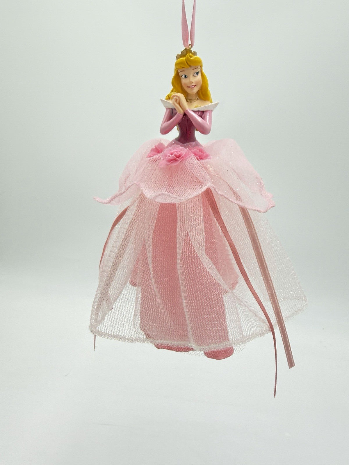 Disney Parks 2014 Princess Aurora Sleeping Beauty Ornament Pink Tulle Dress 6”