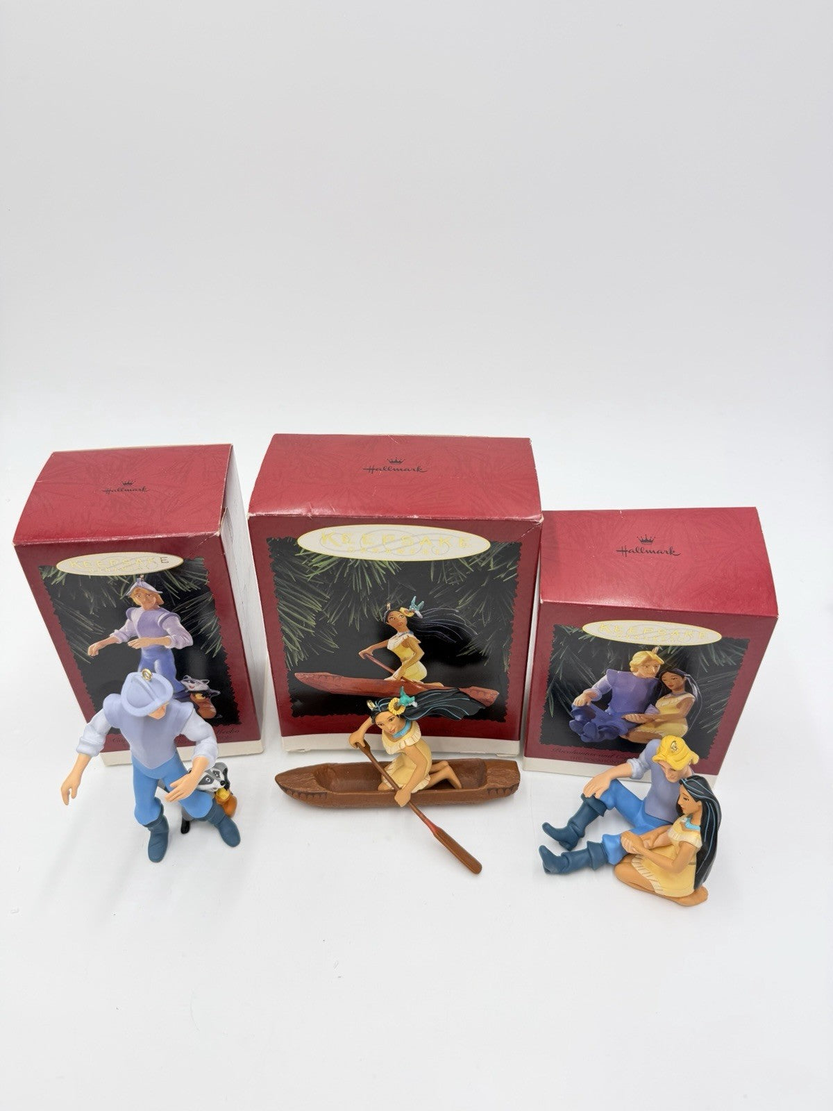 Hallmark Keepsake Disney Pocahontas Collection Christmas Ornaments Set 3 PCs Vtg