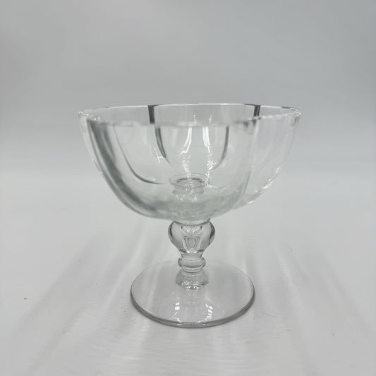 Vintage Baccarat France Crystal Corail Footed Compote Bowl Dish 4” x 5.5”