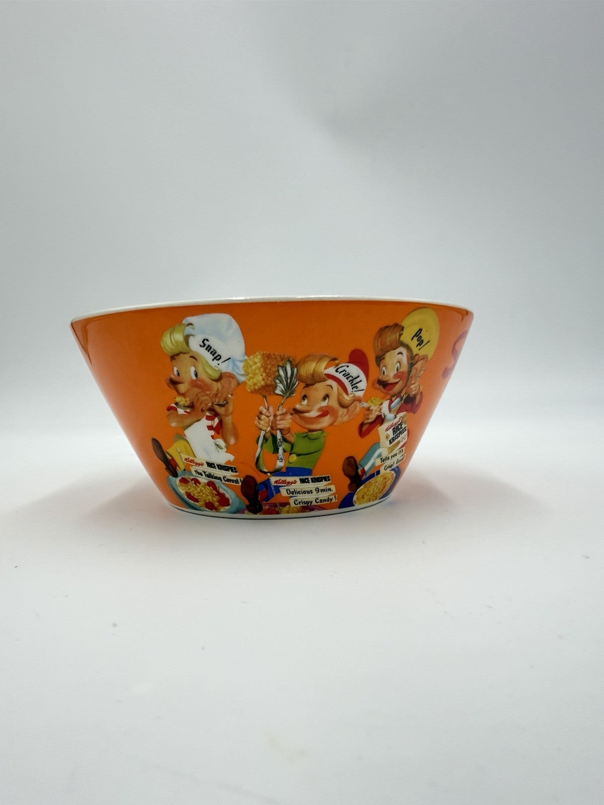 Vintage Kellogg's Rice Krispies Collectable Bowl Swell Dish Orange Porcelain