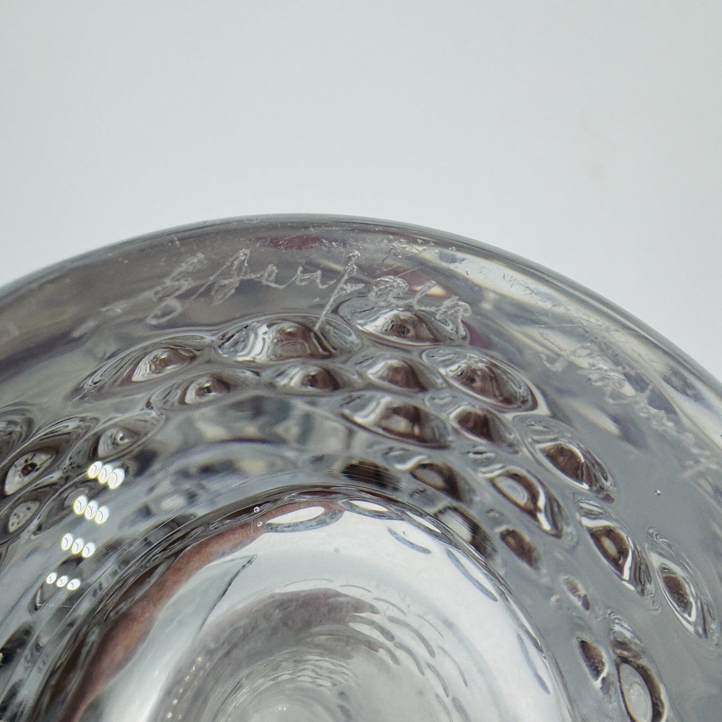 Bengt Edenfalk for Skruf Vase Swedish Art Glass 1970's 8in
