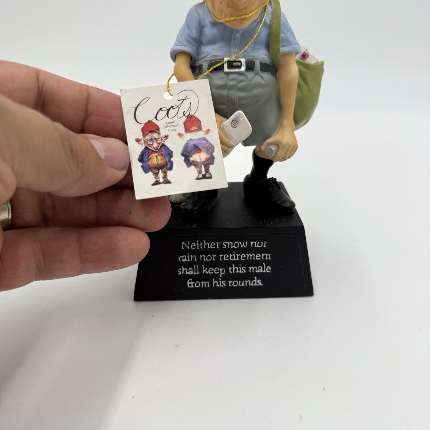 Westland Giftware Coots # 12611 Mailman Figurine Resin Painted 2005 Size 6”