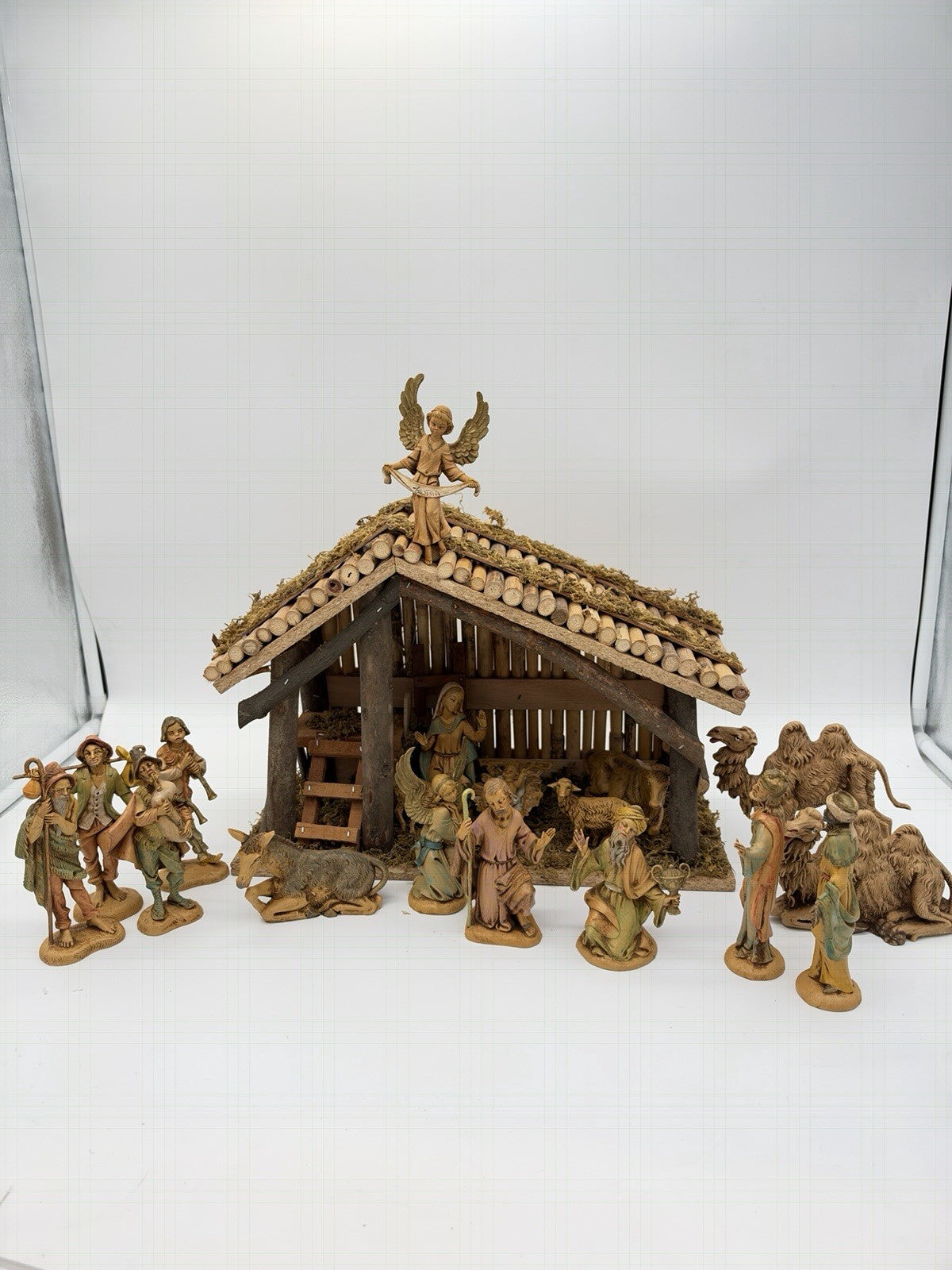 Depose /fontanini Italy 1960 Nativity Set 18 PCs Christmas Figurines Vintage