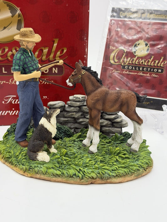 Anheuser Busch Scottish Farmer 1999 Clydesdale Collection Foal Horse Figurine