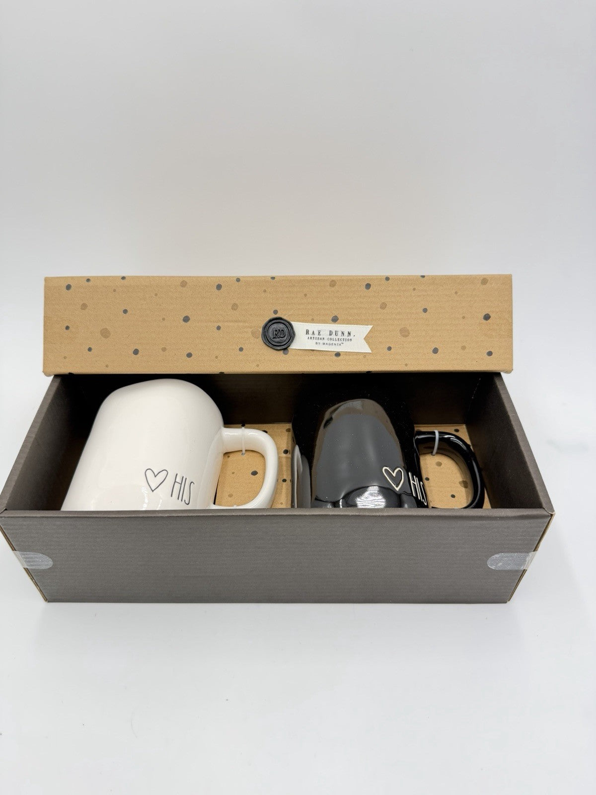 Rare Rae Dunn Artisan Collection HIS & HIS Coffee Mugs Black/white Ceramic Pride