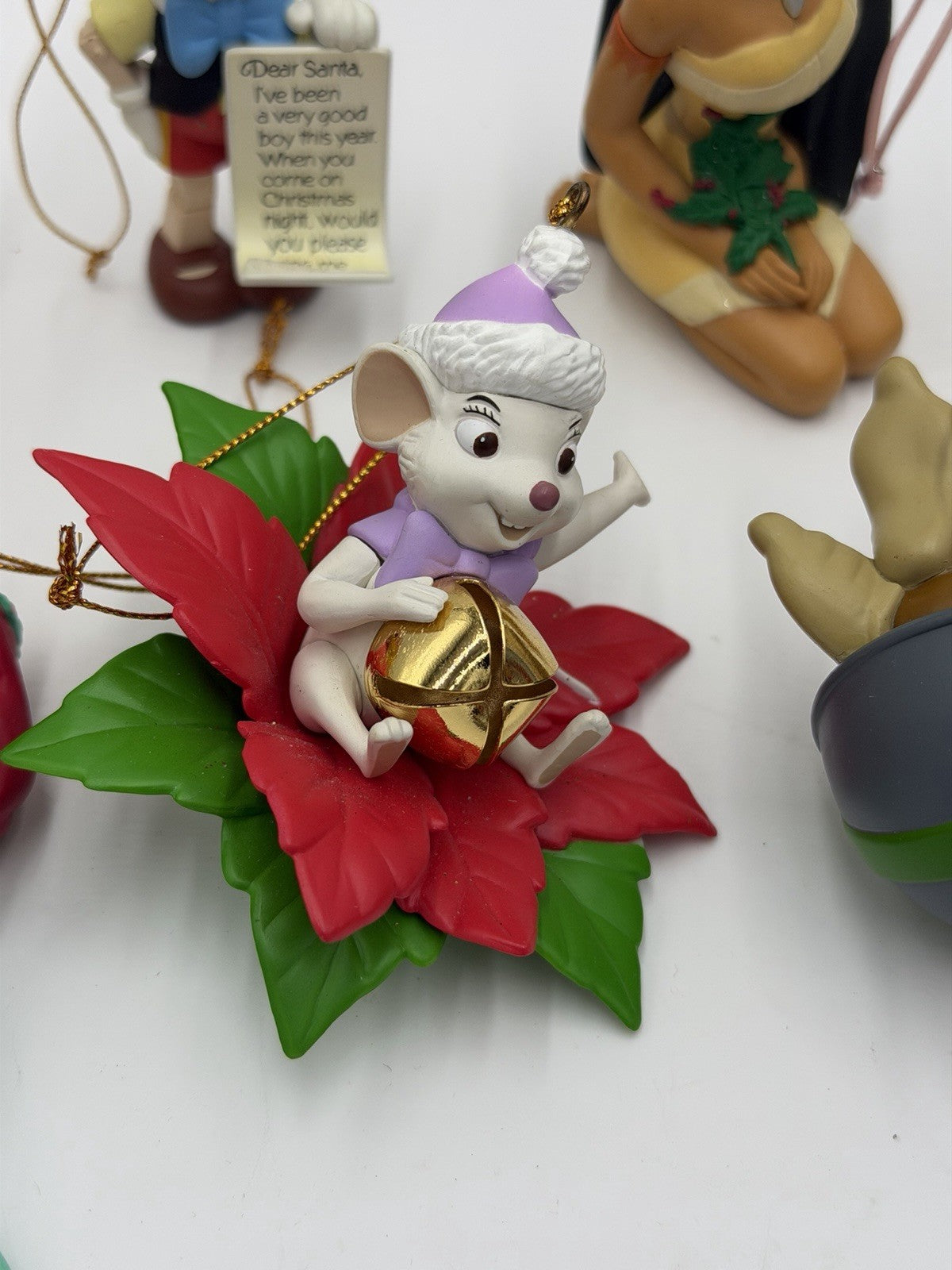 Vintage Disney Grolier Christmas Ornaments Lot Of 13 PCs Different Characters