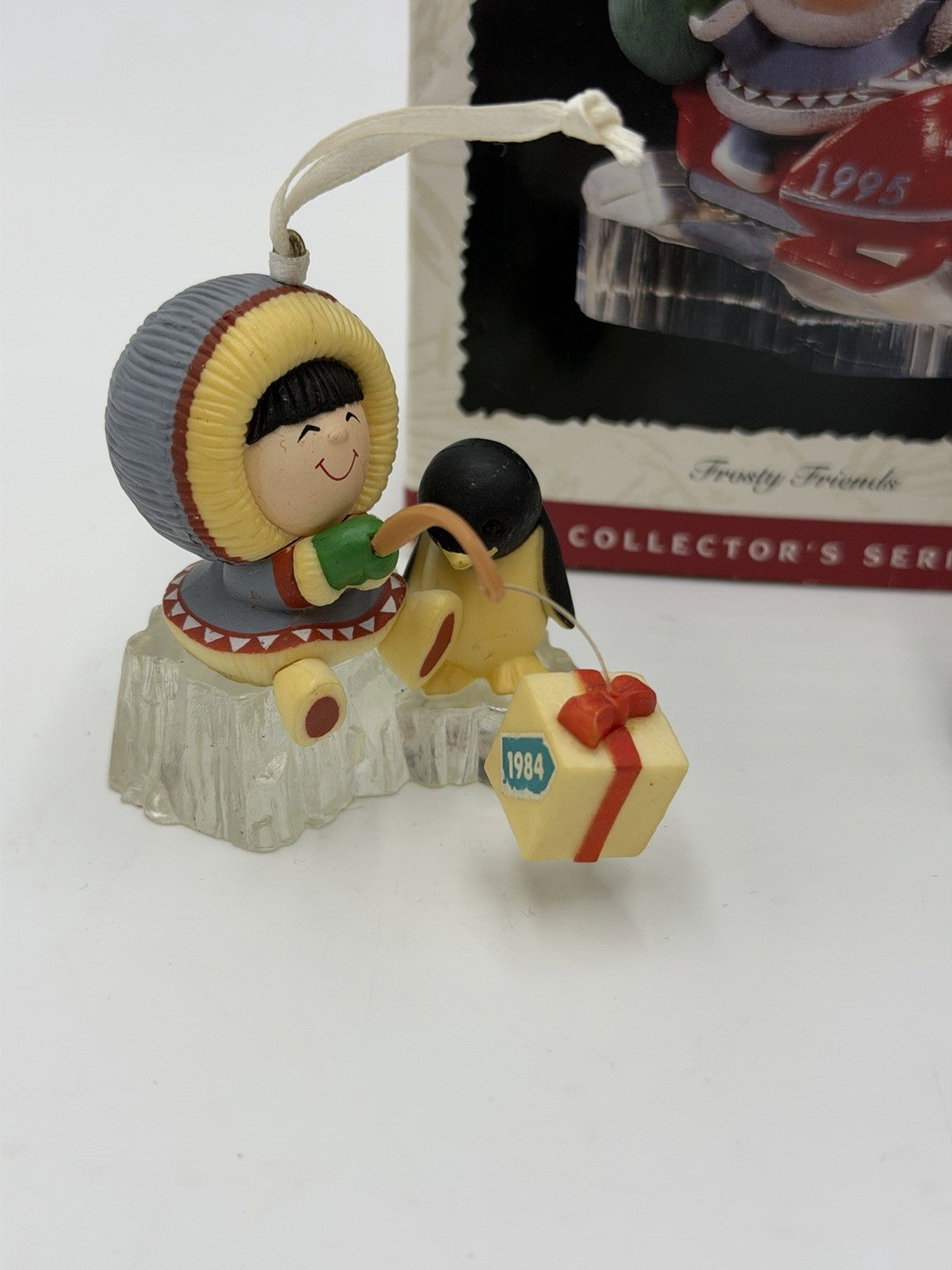 Hallmark Frosty Friends 1984 & 1995 Christmas Ornaments Vintage Set 2 Ornaments