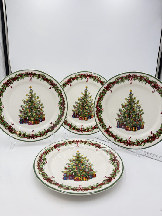 Vintage Christopher Radko Traditions Holiday Celebrations Dinner Plates 10”