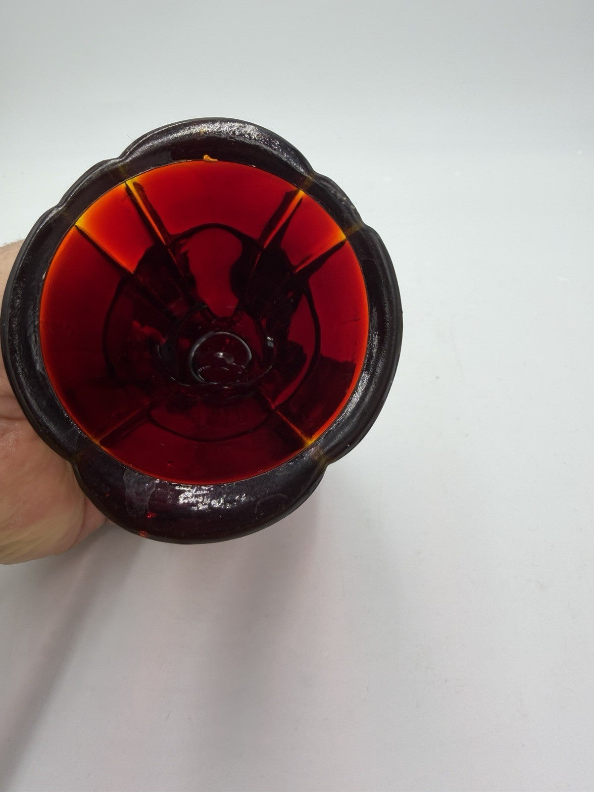 Fenton Art Glass USA Ruby Red Praying Angel Figurine 5.5” Rare Vintage