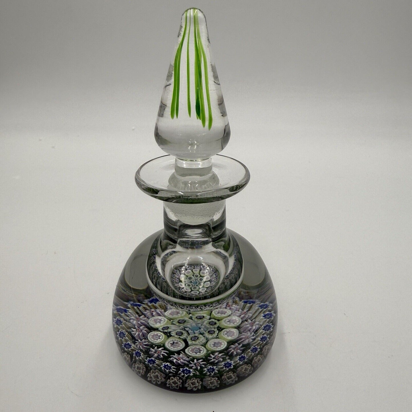 Perthshire Paperweight Millefiori Perfume Bottle Inkwell Scotland Art Glass