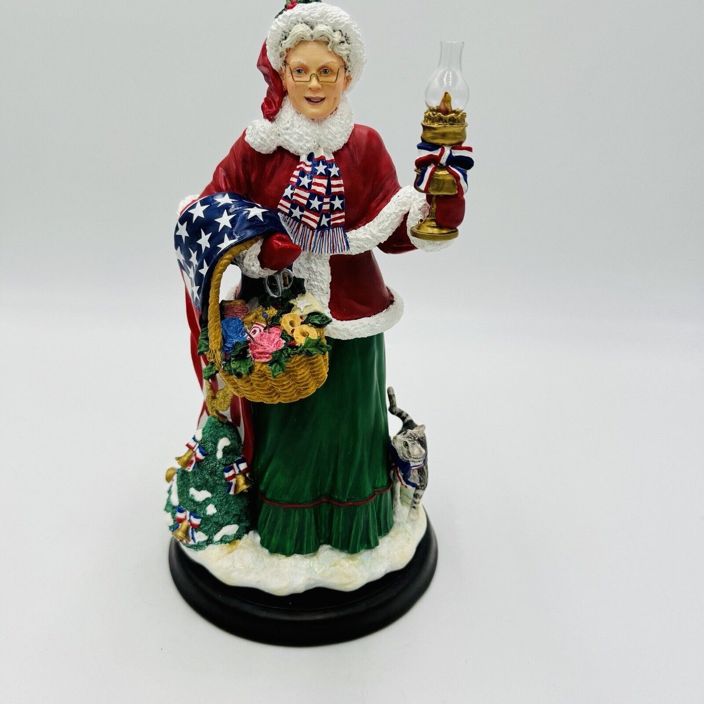 The Danbury Mint Mrs Claus Christmas Star Spangled Patriotic American Figurine