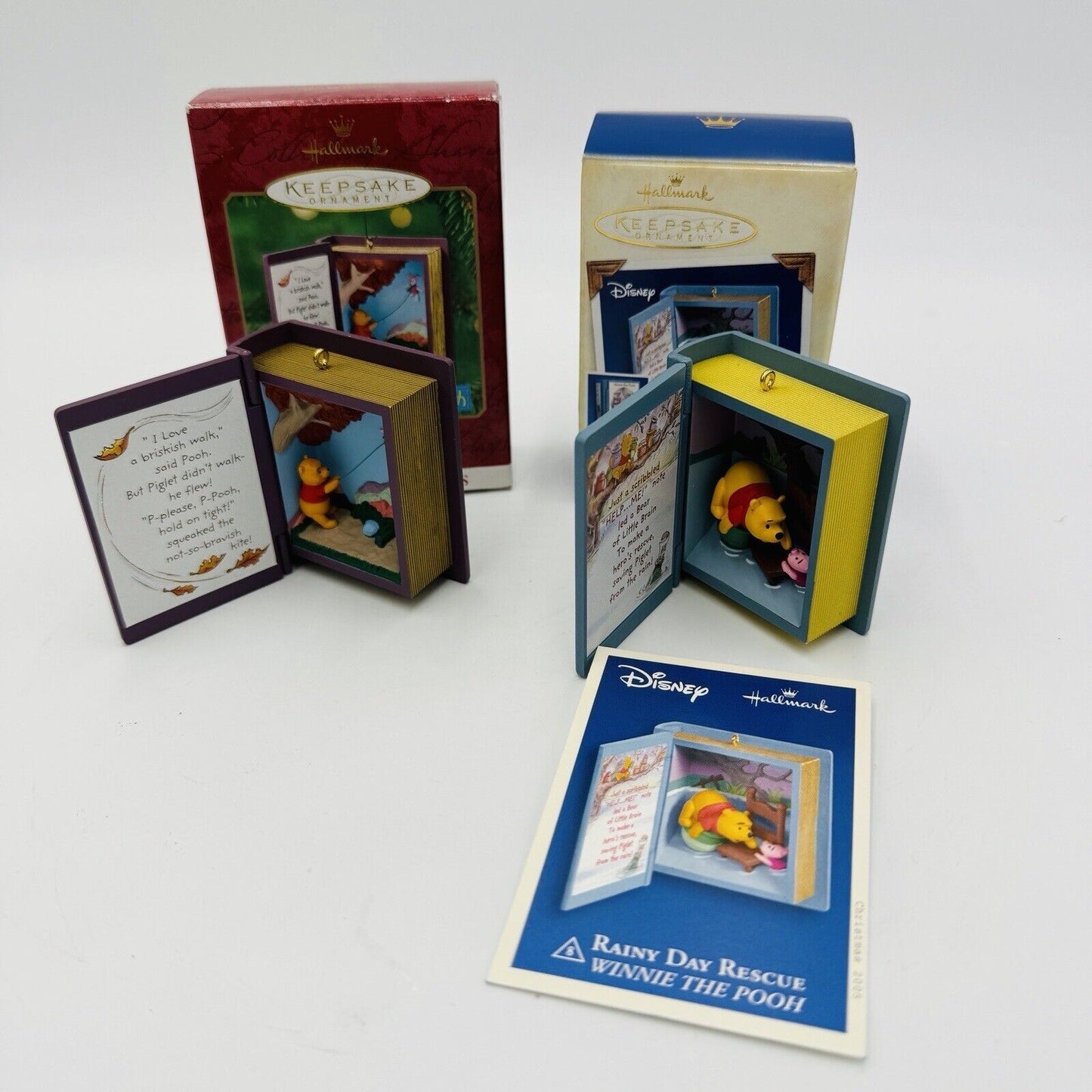 Hallmark Keepsake Ornaments Winnie The Pooh Collectors Series 2000 & 2005