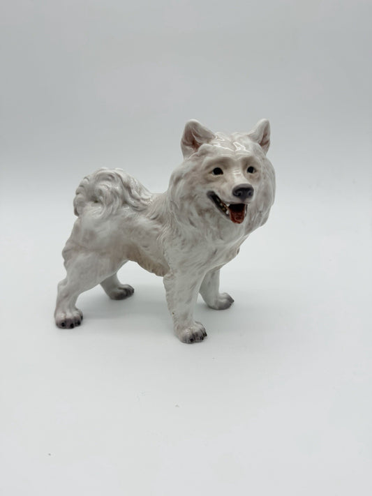 Dahl Jensen Denmark Porcelain Greenland Hound Dog Figurine No. 1082 Vintage