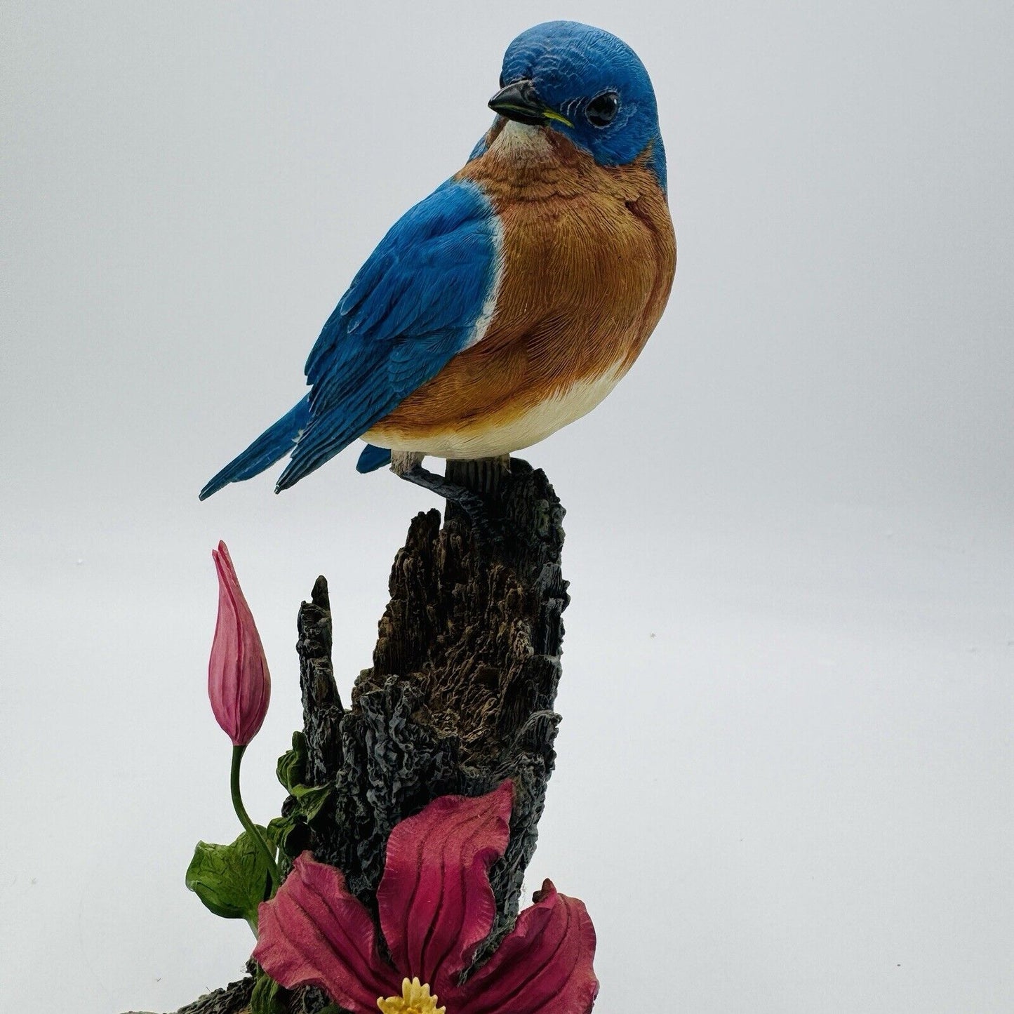 The Danbury Mint Collection Spring Welcome Bluebird Flowers Figurine Bob Guge