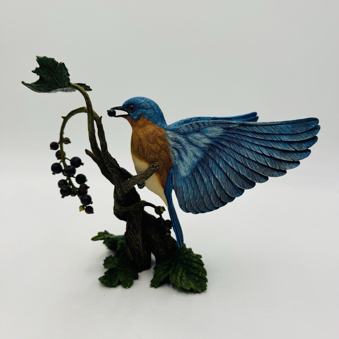 The Danbury Mint Blue Bird The Season's Bounty Figurine By Bob Guge Vintage