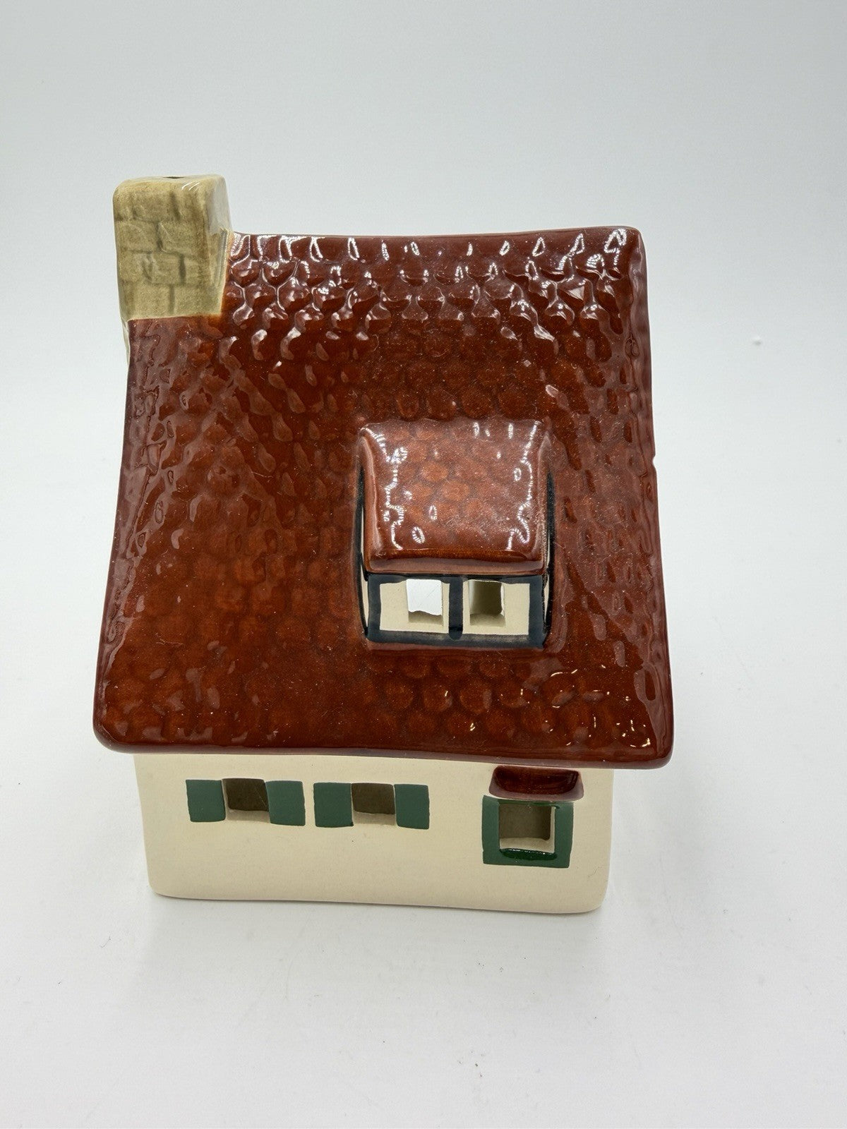 Ursula Leyk Lichthaus Ceramic 2010 house tudor Signed Tea Light Germany Vtg